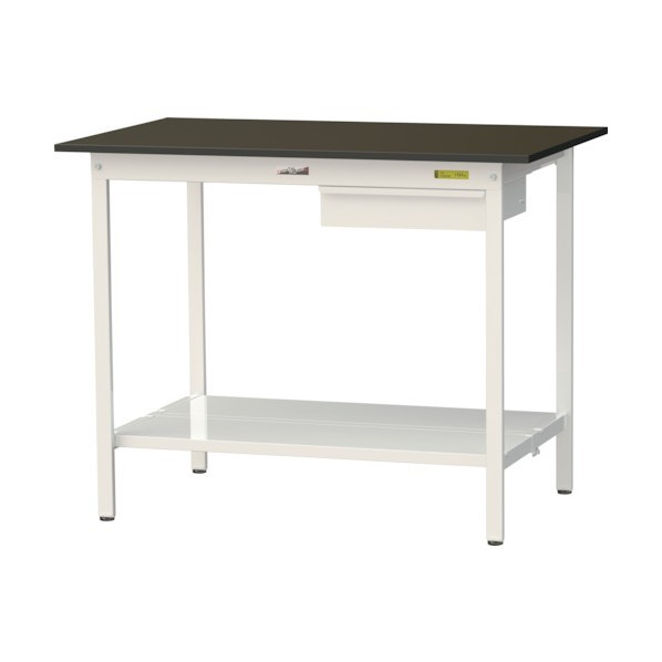 ※法人専用品※山金工業 実験用ラボテーブル 固定式 キャビネット付 SLMH-1275UTT-BRW 1台