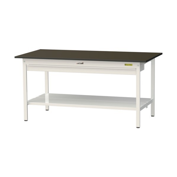 ※法人専用品※山金工業 実験用ラボテーブル 固定式 ワイド引出し付 SLM-1575WTT-BRW 1台