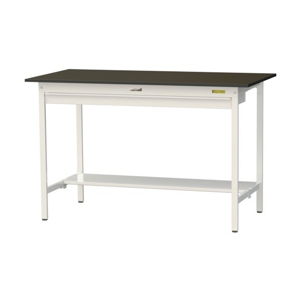※法人専用品※山金工業 実験用ラボテーブル 固定式 ワイド引出し付 SLMH-1575WT-BRW 1台