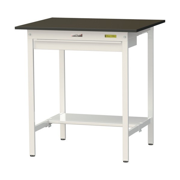 ※法人専用品※山金工業 実験用ラボテーブル 固定式 ワイド引出し付 SLMH-975WT-BRW 1台|DIY FACTORY ONLINE SHOP