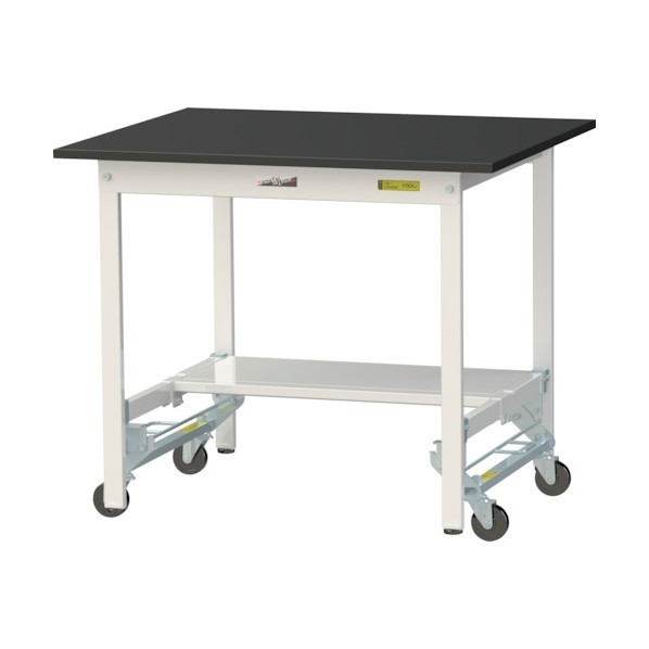※法人専用品※山金工業 実験用ラボテーブル ワンタッチ移動タイプ SLKU-975T-BKW 1台