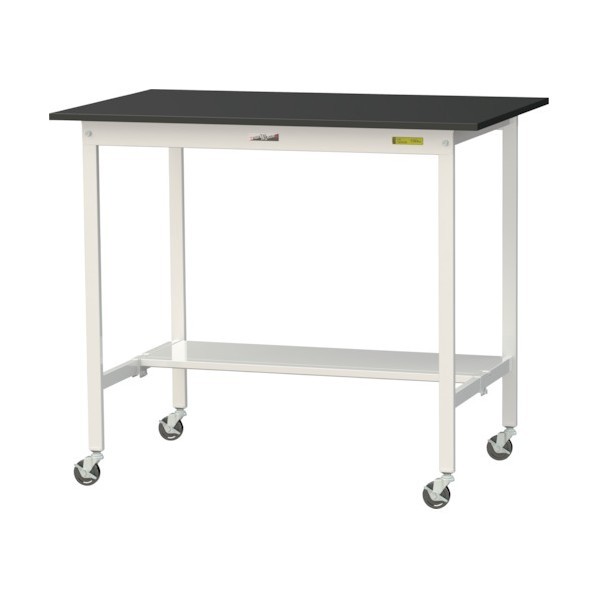 ※法人専用品※山金工業 実験用ラボテーブル 移動式 SLKHC-1275T-BKW 1台