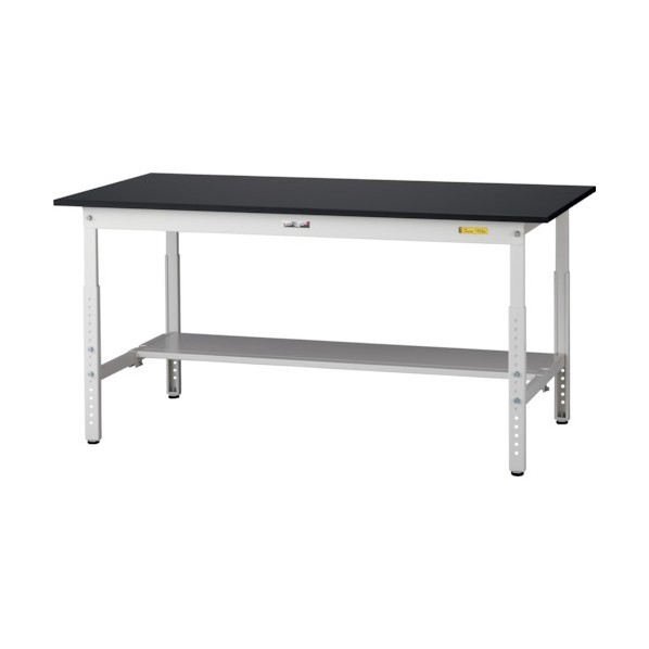 ※法人専用品※山金工業 実験用ラボテーブル 高さ調整タイプ SLKA-1575T-BKW 1台|DIY FACTORY ONLINE SHOP