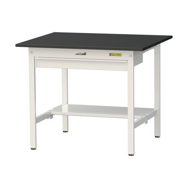 ※法人専用品※山金工業 実験用ラボテーブル 固定式 ワイド引出し付 SLK-975WT-BKW 1台