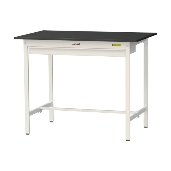 ※法人専用品※山金工業 実験用ラボテーブル 固定式 ワイド引出し付 SLKH-1275W-BKW 1台｜DIY FACTORY ONLINE SHOP