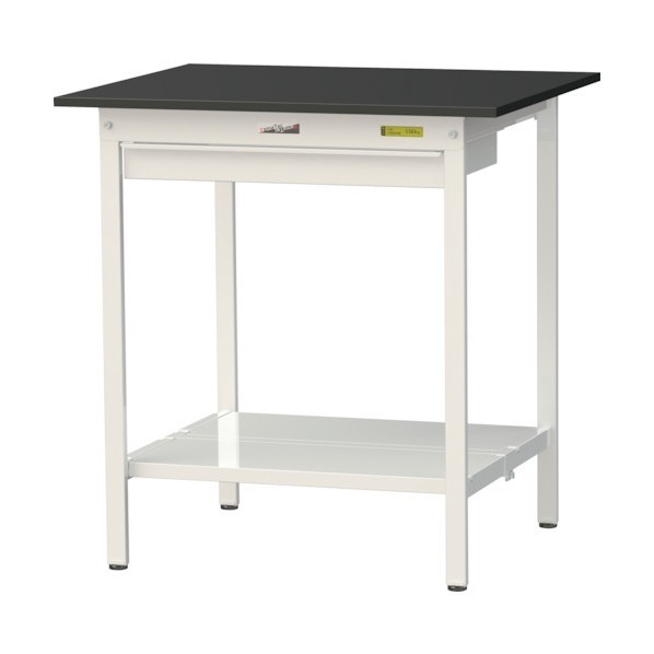※法人専用品※山金工業 実験用ラボテーブル 固定式 ワイド引出し付 SLKH-975WTT-BKW 1台
