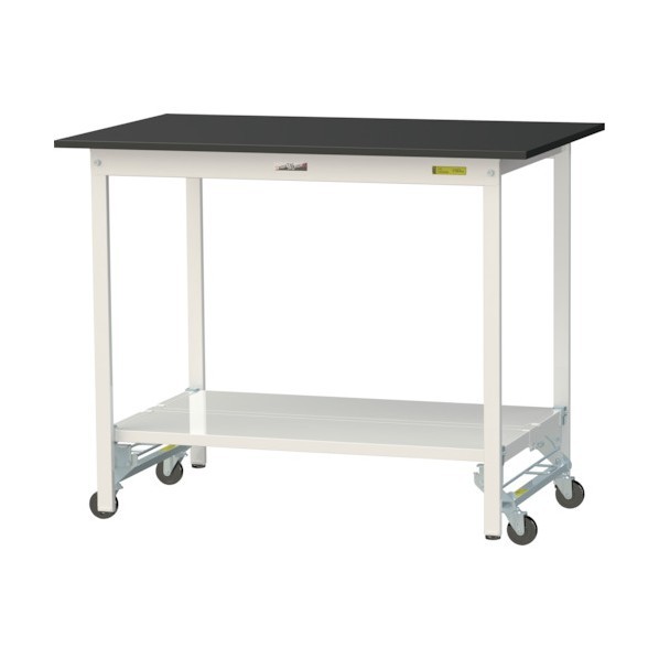 ※法人専用品※山金工業 実験用ラボテーブル ワンタッチ移動タイプ SLKUH-1275TT-BKW 1台|DIY FACTORY ONLINE SHOP