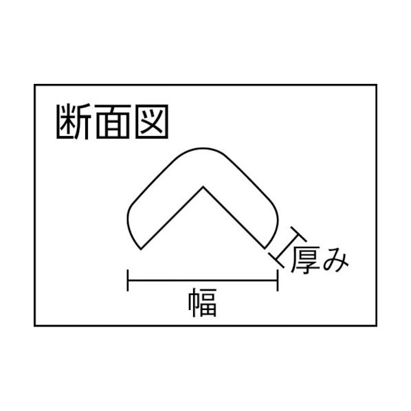 トラスコ(TRUSCO) 安心クッションL字型大緑･白10本入り 952 x 170 x 130 mm T10AC-101 1本