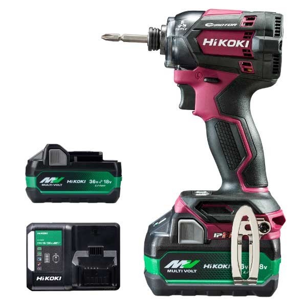HiKOKI(ハイコーキ) 18V 申し受ける式 差しひびき１番ウッド フルセット 太陽フレア赤いこと WH18DC 2XPRZ 1台