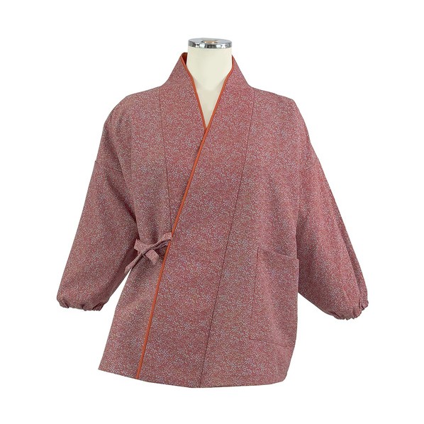 二部式きもの（上） 茶衣着 和服 ユニフォーム ミディアムレッド L OD251-L