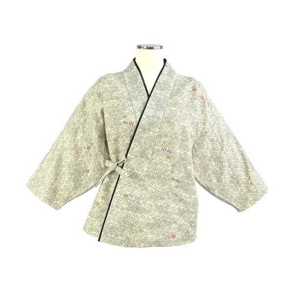 二部式きもの（上） 茶衣着 和服 ユニフォーム アイボリー M OD254-M