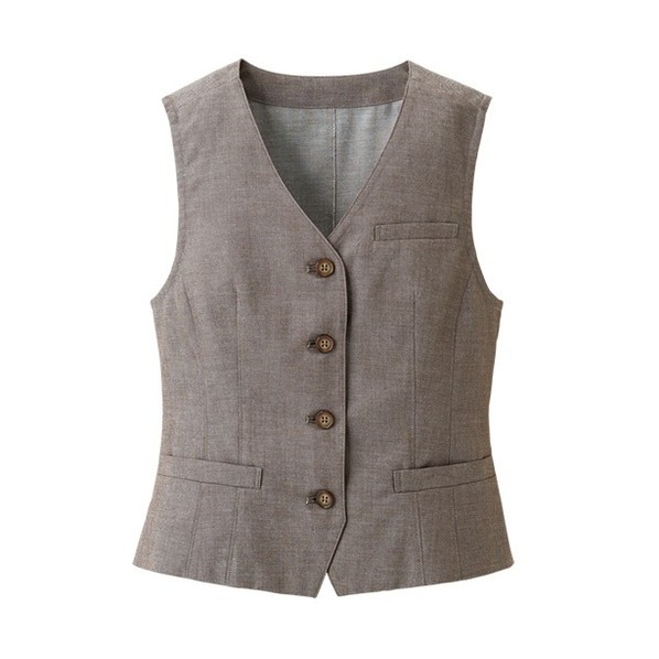 限りない レディース 襟なし 飲食店 制服 ユニフォーム 赤銅色 15 15 赤銅色 SVEL-1302-C3-15 その他-花・ガーデン・DIY