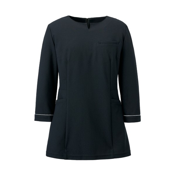 チュニック レディース 七分袖 事務服 ユニフォーム ネイビー 5L 5L ネイビー GCSL-2508-K3-5L｜DIY FACTORY ONLINE SHOP