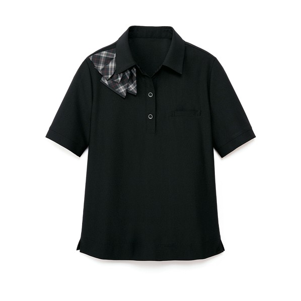 スポーツシャツ 半袖 黒 レディース 事務服 黒いこと 5L 5L 黒 GCSL-2204-B9-5L 花・ガーデン・DIY-その他