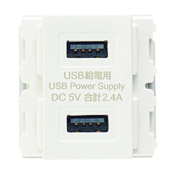 スガツネ(LAMP) (210029211)DM2-U2P2-WT埋込充電用USBコンセント DM2-U2P2-WT 1点