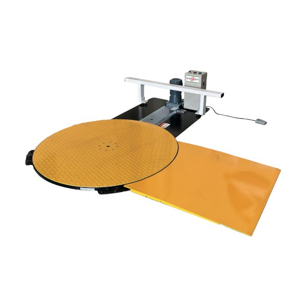 ※法人専用品※ 低床タイプストレッチフィルム包装機 ぺらんぺRUN 最大荷重1000Kg ターンテーブル径1200mm SSP-LOW-10120 0｜DIY FACTORY ONLINE SHOP