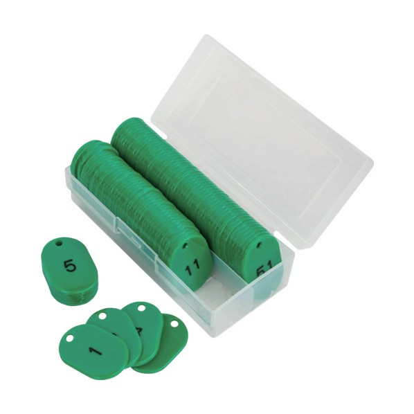 番号札 緑 1~100 小 100枚入 32-8796 1箱|DIY FACTORY ONLINE SHOP