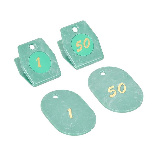 ササガワ マーブルクロークチケット1～50緑 32-10072 1S｜DIY FACTORY ONLINE SHOP