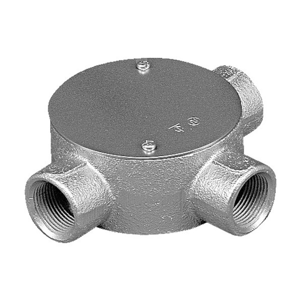 外山電気 丸型BOX 三方出 O339 1個