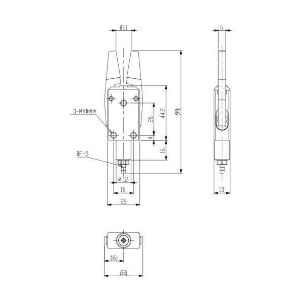 伝令ファスナーEMR（検出器無） CHK-EMR-12