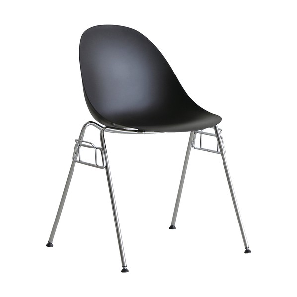 事務室女性議長 エッグ女性議長A 黒いこと EGG A CHAIR BLACK