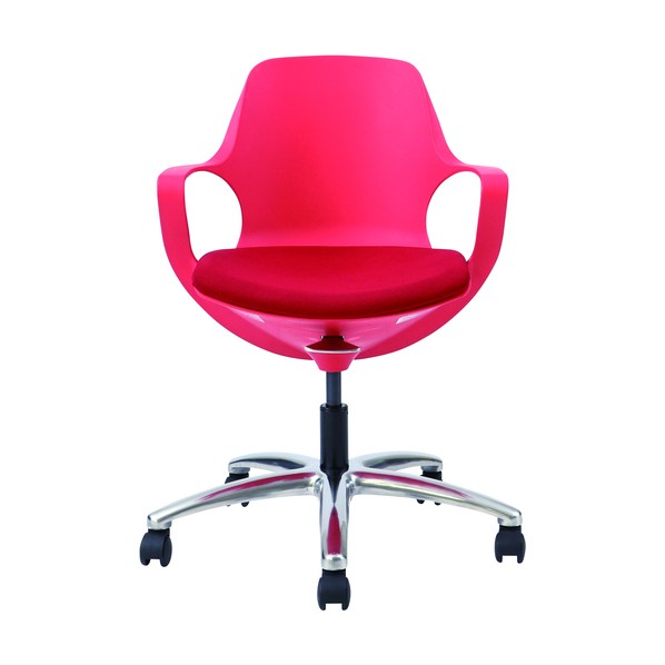 オフィスチェア ポゴチェア レッドフレーム 座面 ディープレッド POGO RED/DEEP RED 1点