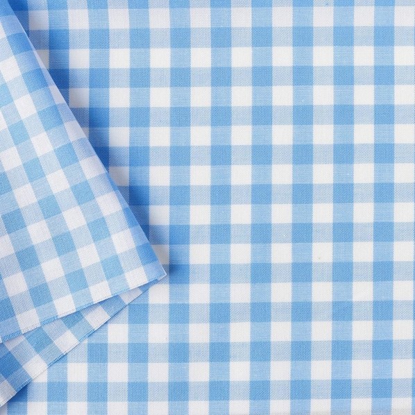 日本紐釦営利主義 40sギンガム照合のしるし 大 巾110cm×8m切売撥ねのける 点火装置青碧 B53000Z-302-8M 8m