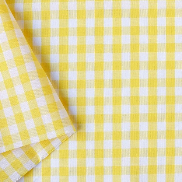 日本紐釦営利主義 40sギンガム照合のしるし 大 巾110cm×8m切売撥ねのける 黄色 B53000Z-303-8M 8m