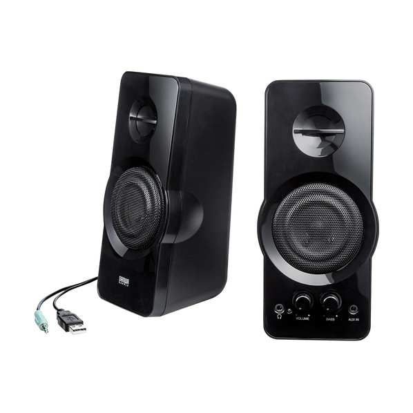 サンワサプライ ハイパワーUSB電源スピーカー MM-SPL19UBK 1セット
