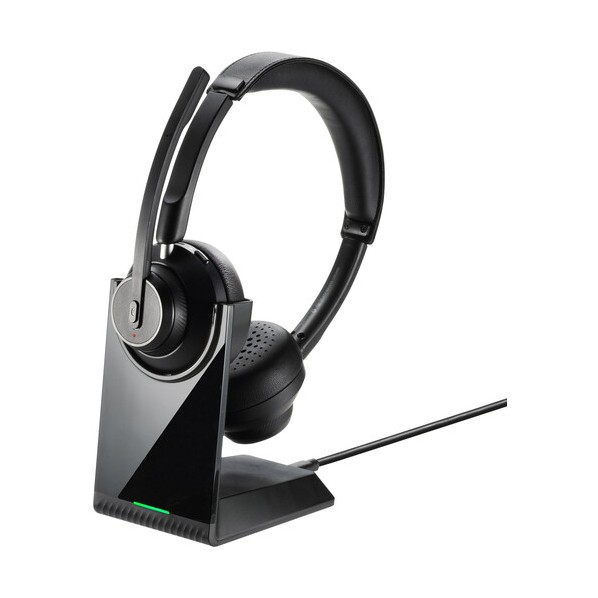 サンワサプライ Bluetoothステレオヘッドセット（クレードル付き･デュアルマイク） MM-BTSH70BK 1式