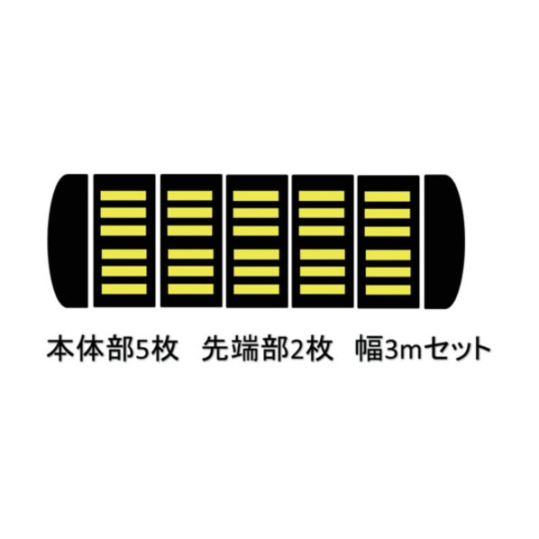 減速度くん 手合い2 アスファルト用 3m書き割り 黒 TYPE2-AS-3M 1S