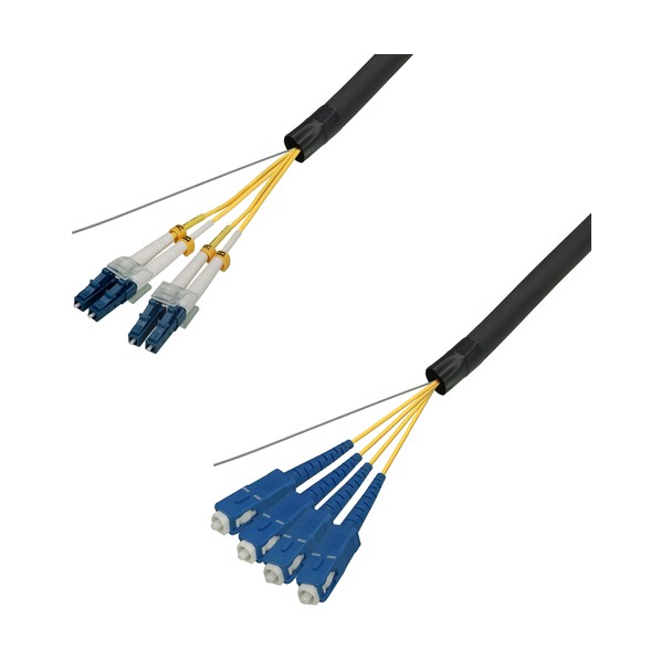 シングル流行り物グラスファイバー有線テレビ（LC-SC）4芯＜室外用（強化）LAPカクテルドレス＞4m DFC-SMDLCSC-FDL41(4M) 1本