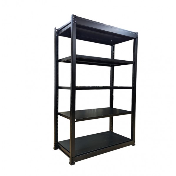 ※法人専用品※扶桑金属工業 中量ラック ブラックモデル H1800xW1190（芯々）xD450 天地5段 連結 D450W1190H1800(mm) GSN-BK1812B5R 1台
