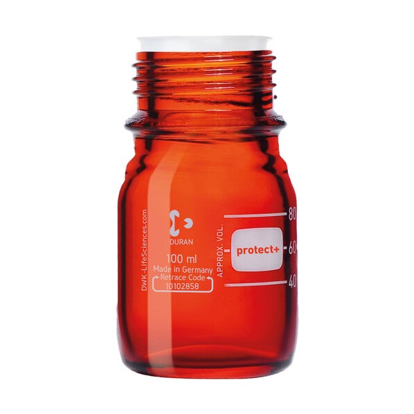 プロテクトプラスコートねじ口びん 茶かっ色 びんのみ 100mL 10入 100 017590-100A 10本