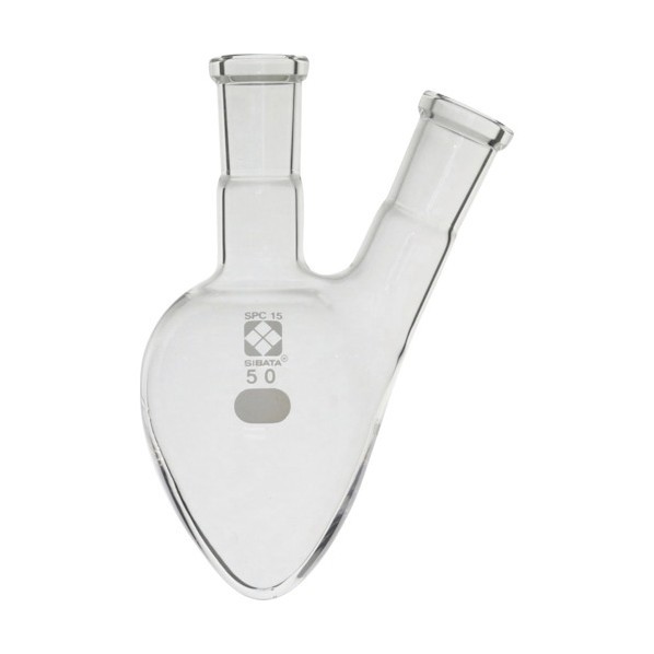 柴田科学 SPC二口梨形フラスコ 50mL 030160-1550 1個|DIY FACTORY ONLINE SHOP