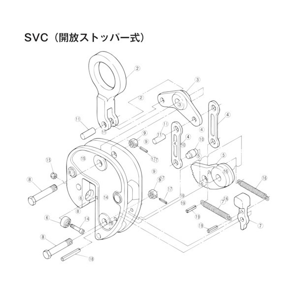 立吊クランプ(SVC)用組立リンクセット SVL0.5 1セット