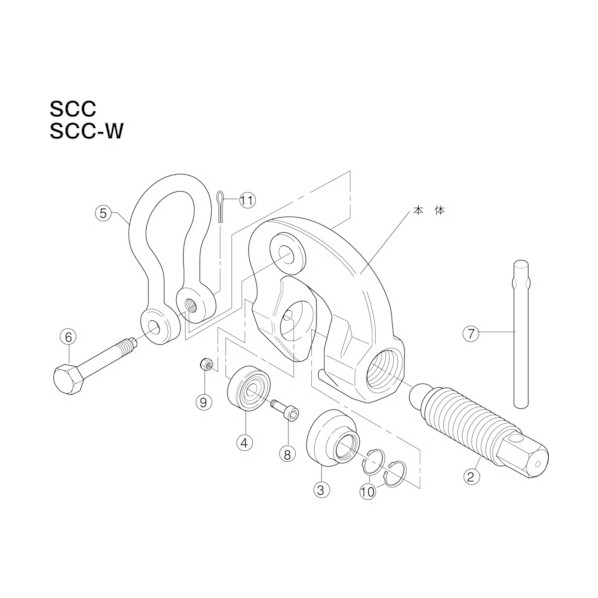 スクリユ-カムクランプ(W型) シヤツクル SCH3W 1セット 13,757円