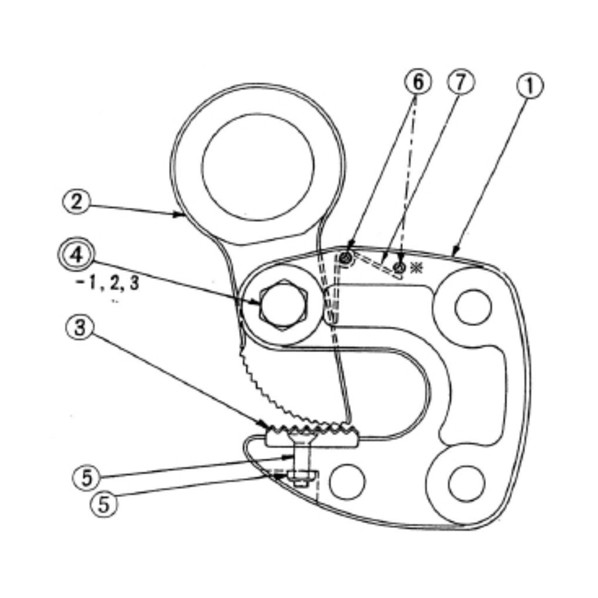 形鋼クランプ（HLC-S）用カム HLCT3S