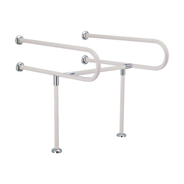 シロクマ C型丸棒手摺(洗面器用) 800&times;700mm アイボリ NO-858 1｜DIY FACTORY ONLINE SHOP