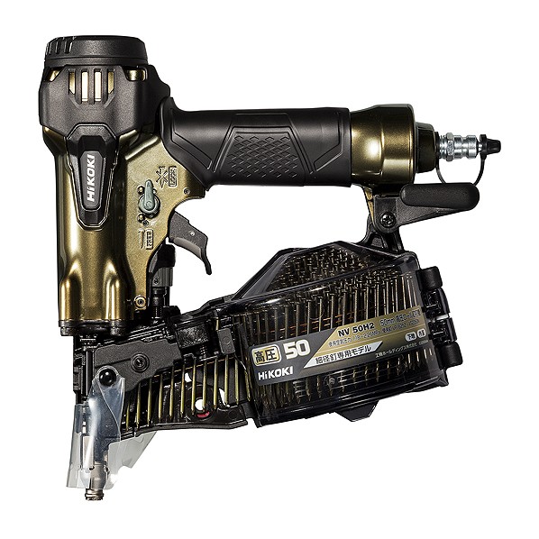 楽天市場】HiKOKI 高圧ロール釘打機50mmハイゴールド パワー切替機構付