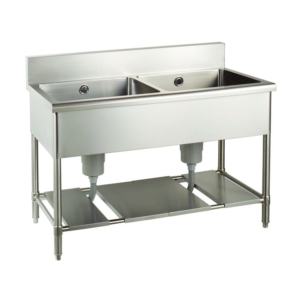 ※法人専用品※伸榮産業 ステンレス2槽流し台 PHWC-1200 PHWC-1200 0|DIY FACTORY ONLINE SHOP