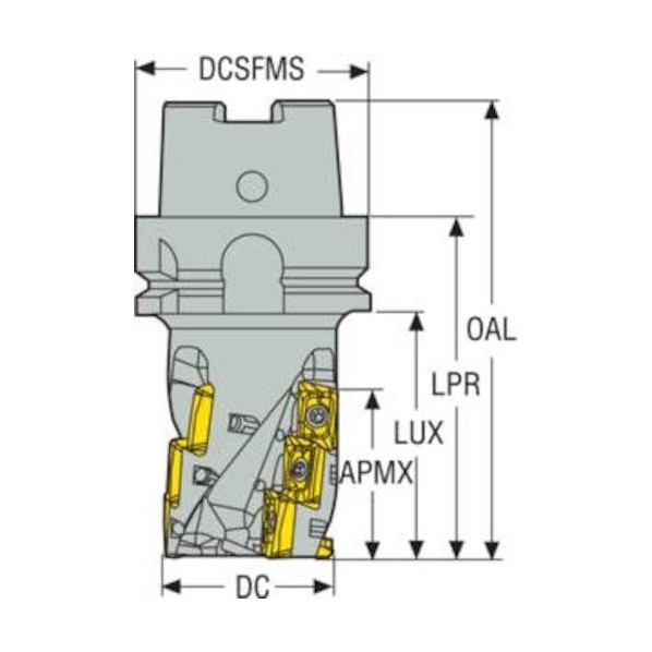 フライス  ターボカッタ 切断機 R217.69-HSK63A.32-044-12.3AN