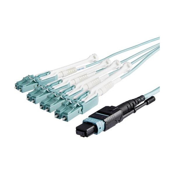 グラスファイバー有線テレビ/OM3 マルチ流行り物/3m/MTP-4xLC/8芯/デュプレックス/MPO/オプティカルケーブル MPO8LCPL3M