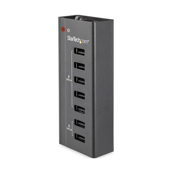 USB充電器/7ポート/5x 1A + 2x 2A/ブラック/USB充電ステーション/タブレット･スマホ用充電タップ ST7C51224 1個