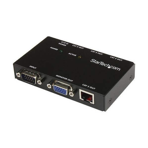 VGAエクステンダー/Cat5(種族5)/4界面/最高限度150m押しひろげる/変速機機のみ/最高限度4分かちあう相応う ST1214T 1個
