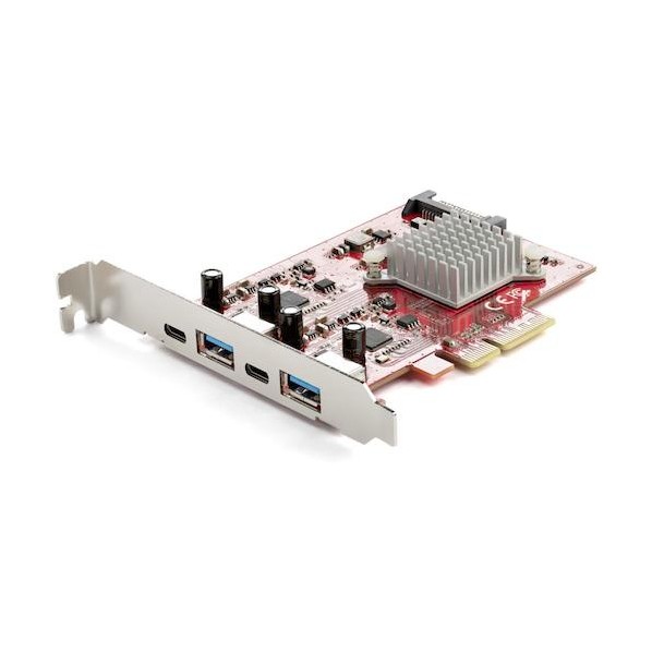 USB増設PCIeカード/2x USB-C + 2x USB-A /10Gbps USB Gen2拡張カード PEXUSB312A2C2V 1個