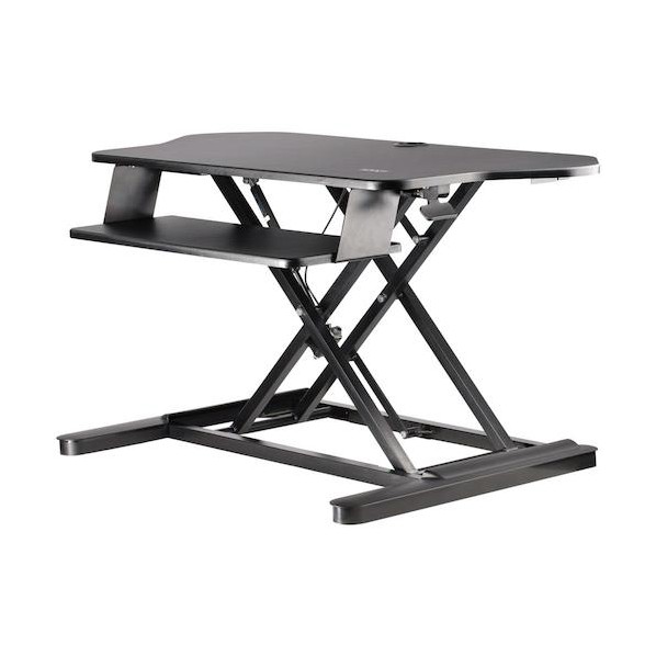 ※法人専用品※ 昇降デスク/キーボードトレイ付きL字型スタンディングデスク/大型作業面(908x530mm)/PCデスクコンバーター ARMSTSCORNR 1個｜DIY FACTORY ONLINE SHOP