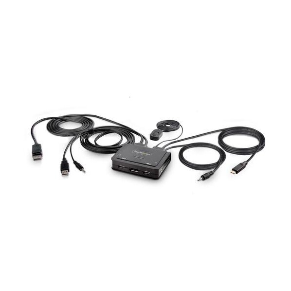 KVM取り替えっこ/2界面/シングル管する/4K60サイクル DisplayPort/USB-A/DP \u0026 USB-C/パソコンうつり変わり器 C2-D46-UAC-CBL-KVM 1個
