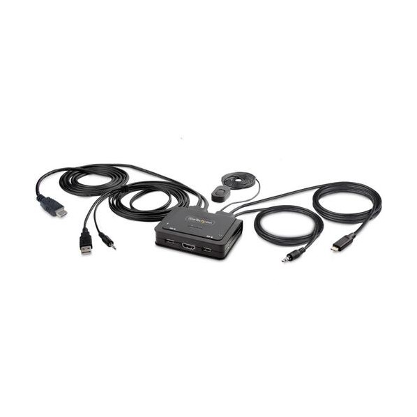 KVM取り替えっこ/2界面/シングル管する/4K60サイクル HDMI/変わり種USB-A \u0026 USB-C/パソコン マイコン うつり変わり器 C2-H46-UAC-CBL-KVM 1個