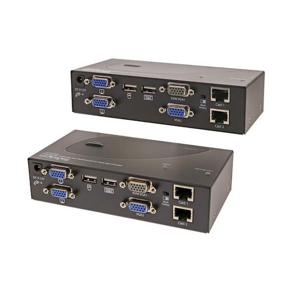 VGA KVMエクステンダー/デュアルVGA相応う/1920x1200/200m取りひろげる/コンソール取りひろげる機一揃いの道具 SV565DUTPU 1個